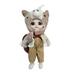 Cute Zodiac Animal Doll Flexible Baby Princess Toy with Removable Outfits for Kids Girl Birthday Gifts Decorations Favor