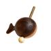 Honrane Wooden Fish with Hammer Non-deforming Wooden Fish Wooden Fish Ornament with Hammer Stress Relief Meditation Percussion Instrument Small Desktop Solid