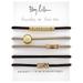 By Lilla Downtown Mini Stack Ponytails Hair Ties and Bracelets - Set of 5 Hair Tie Bracelets - Hair Ties for Women - No Crease Hair Ponytails & Womenâ€™s Bracelets (Black / Gold / Nude / Brown