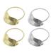 4PCS/Set Alloy Thin Leaves Hair Ring Head Rope Rubber Band Exquisite Retro Leaf Head Flower Headdress Hair Accessories(Silver+Golden)