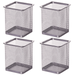 Metal Wire Mesh Pen Cup Pen Holder Organizer Wire Pencil Cup Desktop Mesh Pencil Holder Storage - square