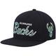 "Casquette Snapback Milwaukee Bucks Hardwood Classics Script 2.0 noire Mitchell & Ness pour hommes - Homme Taille: OSFA"