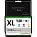 Restored InkjetsClub s Compatible Ink Cartridge Replacement for 4 Pack - HP 940XL High-Yield Ink Cartridge Value Pack. Includes 1 Black 1 Cyan 1 Magenta and 1 Yellow Compatible Ink Cartridges (Refurbished)