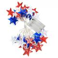 HIBRO Warm Light Led Balloons LEDs USA Star With USA String Lights July 4th Independence Day Decorative LED String Lights Battery Operated LED String Lights With Remote For July 4th Decor Stripes