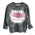 YFPWM Merry Christmas Women s 2023 Trendy Snowman Print Pullover Top Sweatshirt Round Neck Long Sleeve T Shirt Santa Claus Blouse Women Dressy Casual Fashion Casual Christmas Print Top Black S