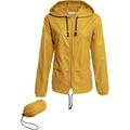 Raincoat Women Lightweight Waterproof Rain Jackets Packable Outdoor Hooded Windbreaker