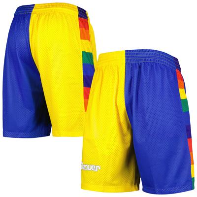 Mitchell & Ness Royal/Gold Denver Nuggets Hardwood Classics 1991 Split Swingman Shorts für Herren Image