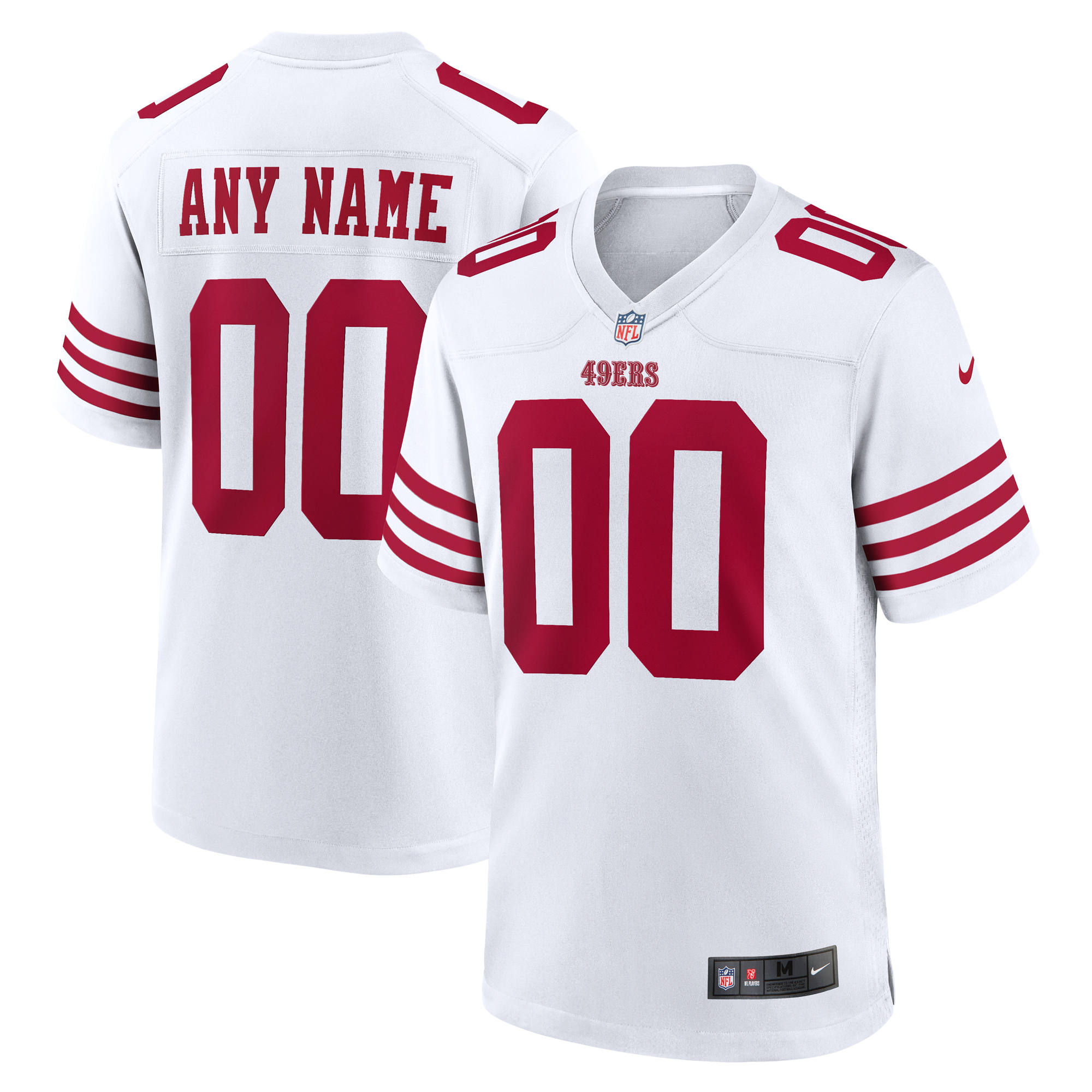 San Francisco 49ers Nike Game Auswärtstrikot - Weiß - Personalisiert - Herren Image