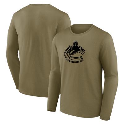 Vancouver Canucks Fanatics Branded Mono Logo Graphic Langarm-T-Shirt – Herren Image