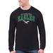 Men's Starter Black Philadelphia Eagles Retro Graphic Long Sleeve Crew T-Shirt