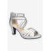 Women's Crissa Casual Sandal by Easy Street in Silver Satin (Size 7 M)