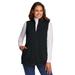 Plus Size Women's Quarter-Zip Microfleece Vest by Woman Within in Black (Size 5X)