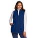 Plus Size Women's Quarter-Zip Microfleece Vest by Woman Within in Evening Blue (Size 5X)