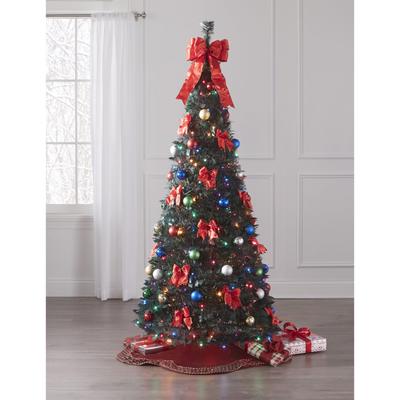 Fully Decorated Pre-Lit 6-Ft. Pop-Up Christmas Tree by BrylaneHome in Multi Color Lights