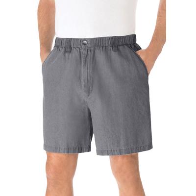Men's Big & Tall Knockarounds® 6" Pull-On Shorts by KingSize in Steel (Size 9XL)