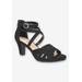 Wide Width Women's Crissa Casual Sandal by Easy Street in Black Lamy (Size 8 W)