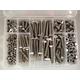 286 Piece M8 and M10 Assorted Bolts, Hex Nuts, Washers Kit A2 Stainless Steel