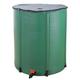 HELLOLAND 190 Litre Water Butt Folding Garden Water Barrel 50 Gallon Large Outdoor Rain Collector Tank with Faucet & Filter Head Green