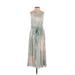 Donna Morgan Casual Dress - Midi: Blue Tie-dye Dresses - Women's Size 0