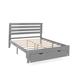 Gracie Oaks Laimonas Size Platform Bed w/ Drawers, Modern Style Solid Wood Bed, White Wood in Gray | Full | Wayfair