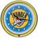 Trademark Global 14.5" NBA Double Ring Neon Wall Clock Plastic in Red | Wayfair NBA1400-OCT