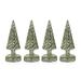 The Holiday Aisle® Irina 9.75" Vintage Light Green LED Holiday Tabletop Trees, Set of 4 /Mercury | 9.75 H x 3.5 W x 3.5 D in | Wayfair