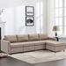 Latitude Run® Peterof 112.2" Modular Sofa 4 Seat Module Sectional Sofa Couch w/ 1 Ottoman Linen in Brown | 33.46 H x 112.2 W x 34.25 D in | Wayfair