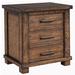 Loon Peak® Gorey Solid + Manufactured Wood Nightstand Wood in Brown | 25.6 H x 24 W x 17 D in | Wayfair E017E86A066B49E39879E53D0867464F