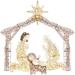 The Holiday Aisle® Christmas Nativity Scene Lighted Display in Yellow | Wayfair 987E276F4DF1446C9F9416D48DD91184