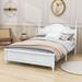 Alcott Hill® Brihanna Wood Platform Bed Wood in White/Black | 43 H x 56 W x 79 D in | Wayfair 8A43FD6EA0F34D40AA2A8EDEFF579EDE