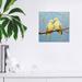 Winston Porter Animals Adventurous Birds Traditional Yellow Canvas Wall Art Print Canvas in Blue/Yellow | 12 H x 12 W x 0.8 D in | Wayfair