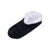 Kuschelsocken CAPELLI NEW YORK, Damen, Gr. 39 (42), schwarz, Polyacryl, Zopfmuster, Socken, mit flauschigem Kunstfellfutter