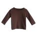 100% Cotton Long Sleeve Crewneck T Shirt Top for Boys or Girls children s t-shirt solid bottoming shirt 90cmï¼ŒG46414