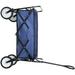 Navy Blue Utility Cart Heavy Duty Collapsible Wagon Beach Folding Trolley Garden