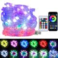 DYstyle 33ft 100 LEDs String Lights Smart App Control RGB Twinkle Fairy Lights for Room Bedroom Wedding Party Wall Christmas Xmas Decorations