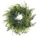 Vickerman 18 in. Buckler Fern & Grass Wreath - Green