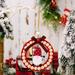 Ikohbadg Santa Garland Window Trim Front Door Decor Christmas Window Wreath Santa Decor Pendant Rattan Circle Rattan Ring Elder Bamboo Hanging Ring Christmas Tree