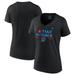 Women's Fanatics Branded Black Miami Marlins 2023 Postseason Locker Room V-Neck T-Shirt