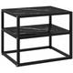 Console Table Black 50x40x40 cm Tempered Glass - Royalton