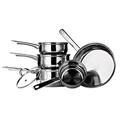 Premier Housewares Cookware Set Stainless Steel Saucepan Sets Sale Glass Lids Kitchen Set Steam Vent Cookware Cooking Pans Pan Set Of 5 Set