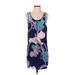 Yumi Kim Casual Dress - Shift Scoop Neck Sleeveless: Blue Dresses - New - Women's Size X-Small