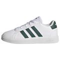 adidas Mixte Enfant Grand Court Lifestyle Tennis Lace-up Sneakers, FTWR Blanc/Collegiate Vert/FTWR Blanc, 10.5 UK Kids