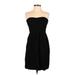 Ann Taylor LOFT Casual Dress - Sheath: Black Solid Dresses - Women's Size 4 Petite