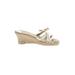 J.Crew Wedges: Gold Solid Shoes - Women's Size 9 - Open Toe