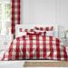 Gracie Oaks Farmhouse Plaid Coverlet Set Polyester/Polyfill in Red | Super Queen Coverlet/Bedspread + 2 Queen Shams | Wayfair