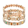 Bracelets en or pour femmes breloques de fleurs bracelet perlé cadeau Boho bijoux heureux à la