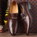 Mocassins en cuir PU pour hommes chaussures décontractées pour hommes chaussures de mariage haut