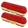 2Pcs DIY Lipstick Boxes Lip Gloss Cases Lip Cream Holder Makeup Gift Case Cosmetic Supplies for Female Golden