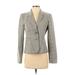 Calvin Klein Blazer Jacket: Short Gray Solid Jackets & Outerwear - Women's Size 2