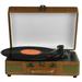 RetroAudio Record Player 3-Speed Bluetooth Portable Suitcase Record Player with Built-in Speakers Audio Turntable